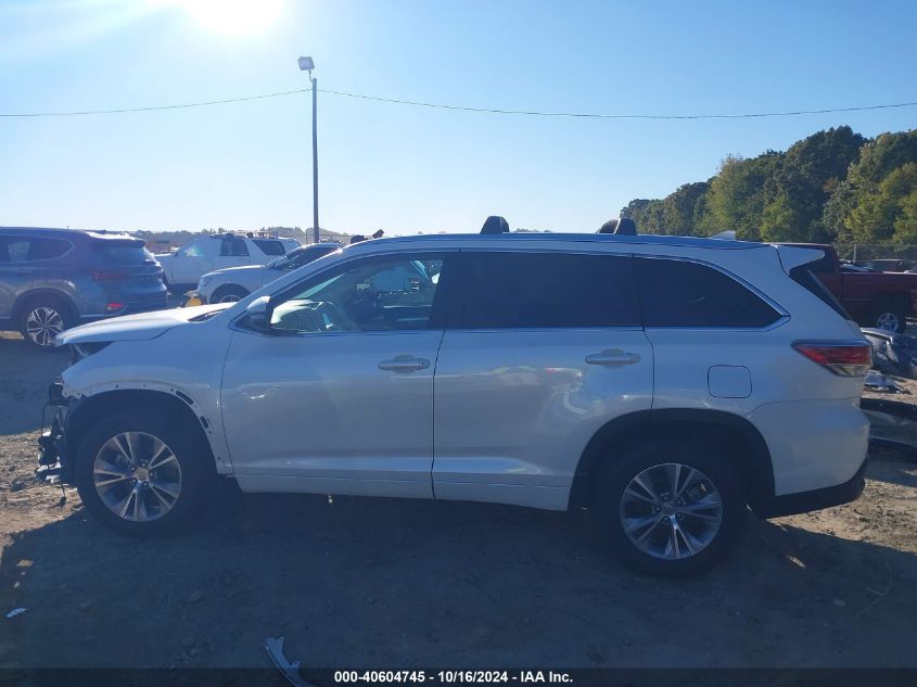 2014 Toyota Highlander Xle V6 VIN: 5TDKKRFH5ES021905 Lot: 40604745