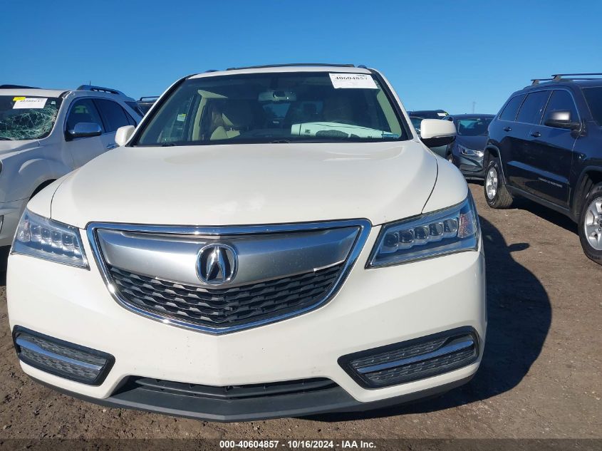 2014 Acura Mdx VIN: 5FRYD4H27EB021567 Lot: 40604857