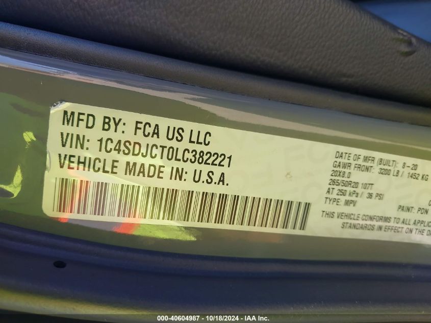 2020 DODGE DURANGO R/T AWD - 1C4SDJCT0LC382221