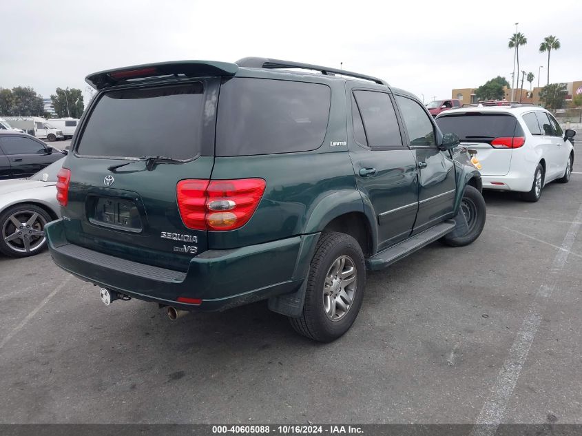 2004 Toyota Sequoia Limited V8 VIN: 5TDZT38AX4S224585 Lot: 40605088