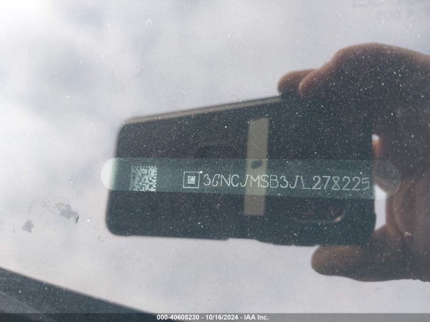 2018 Chevrolet Trax Premier VIN: 3GNCJMSB3JL278225 Lot: 40605230
