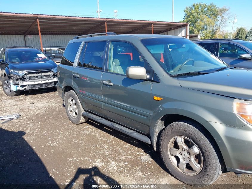 2007 Honda Pilot Ex-L VIN: 2HKYF18617H514274 Lot: 40605283