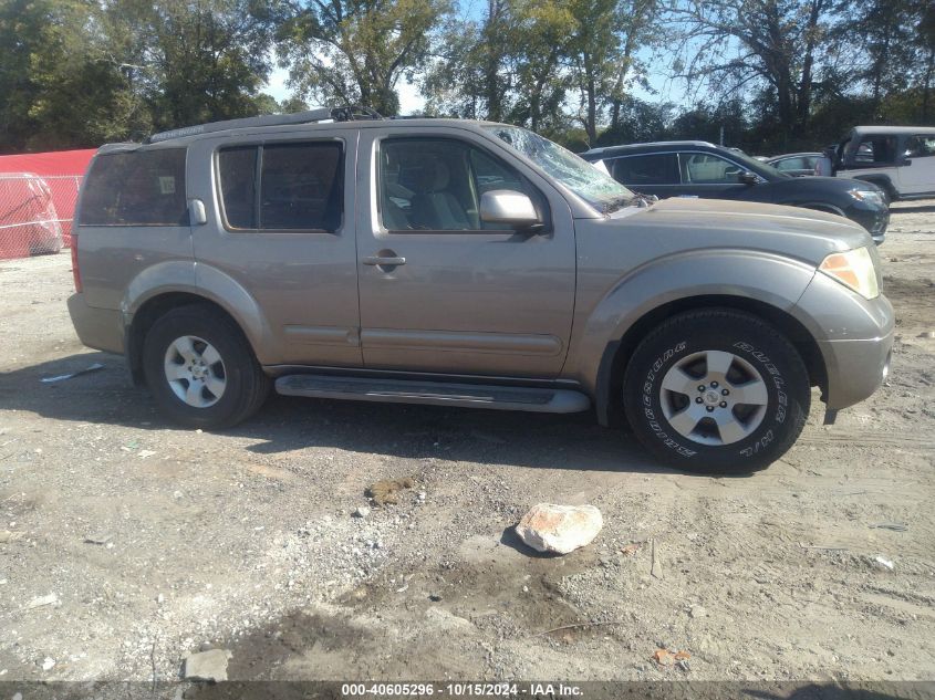 2005 Nissan Pathfinder Se VIN: 5N1AR18U85C784503 Lot: 40605296