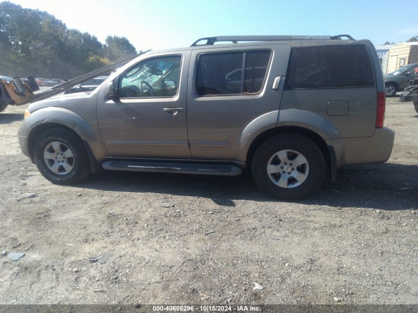 2005 Nissan Pathfinder Se VIN: 5N1AR18U85C784503 Lot: 40605296