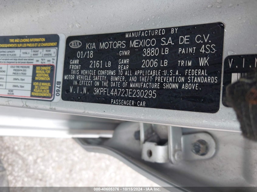 2018 KIA FORTE LX - 3KPFL4A72JE230295