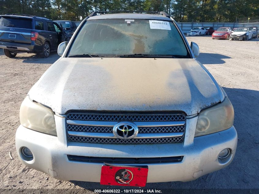 2006 Toyota Highlander Hybrid Limited V6 VIN: JTEEW21A660016571 Lot: 40606322