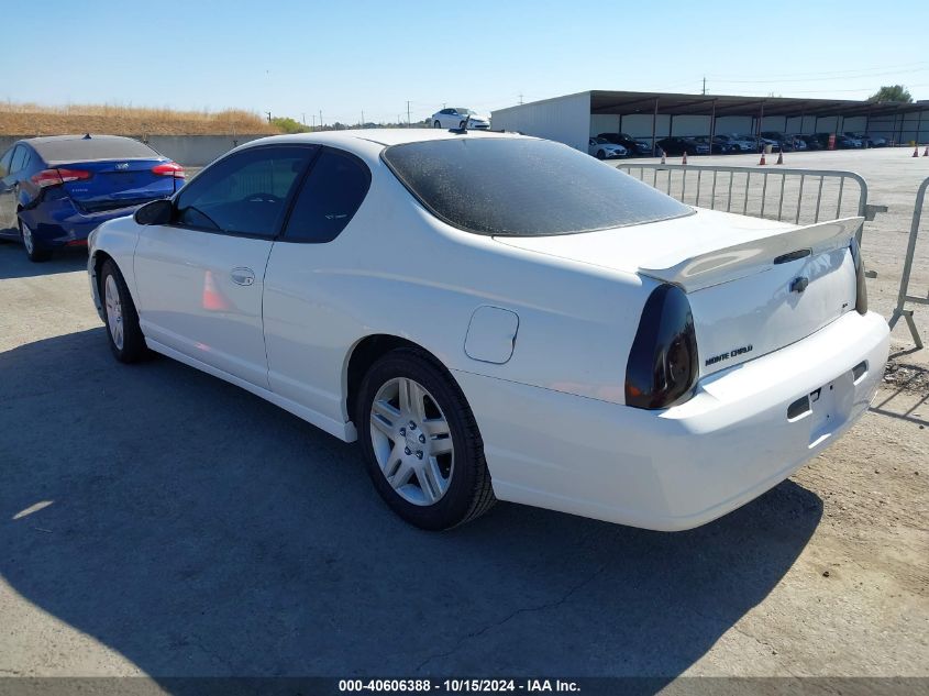 2007 Chevrolet Monte Carlo Lt VIN: 2G1WK16N079237772 Lot: 40606388