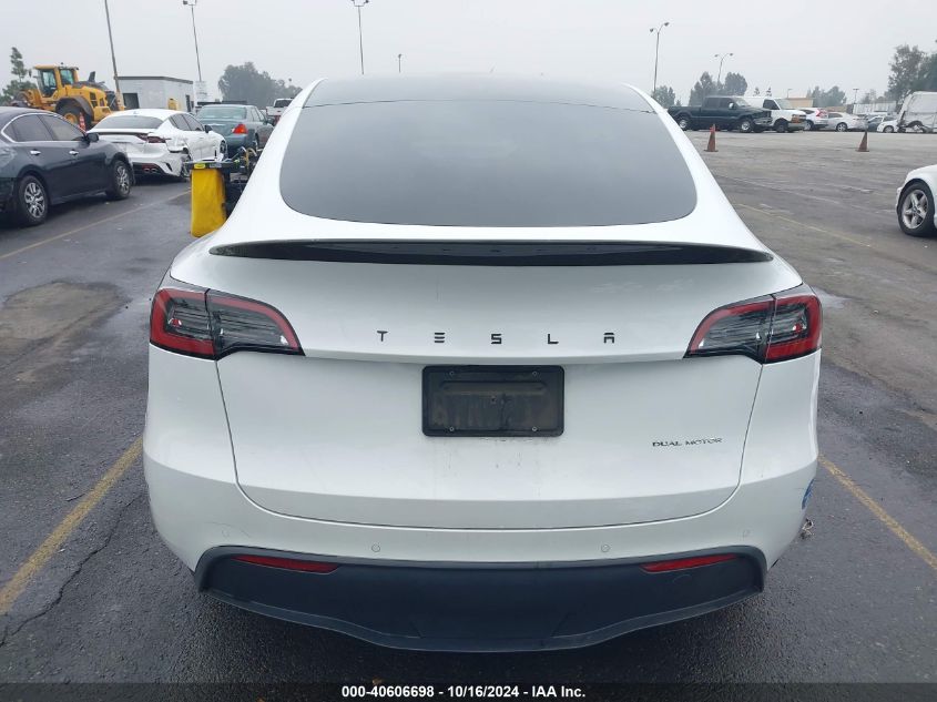 2021 Tesla Model Y Long Range Dual Motor All-Wheel Drive VIN: 5YJYGAEE3MF275670 Lot: 40606698