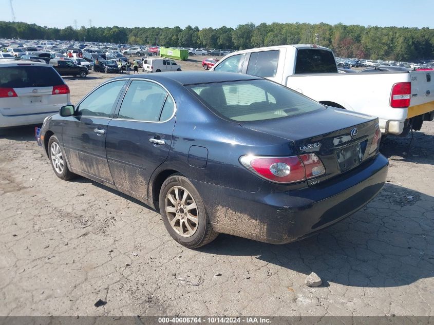 2004 Lexus Es 330 VIN: JTHBA30G945021702 Lot: 40606764