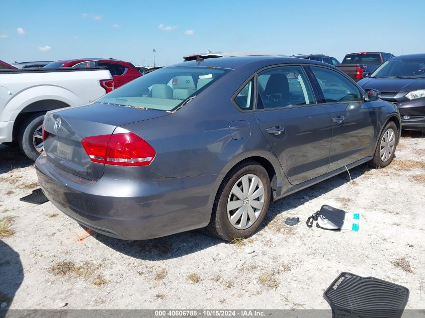 2013 Volkswagen Passat 2.5L S VIN: 1VWAP7A39DC132113 Lot: 40606788