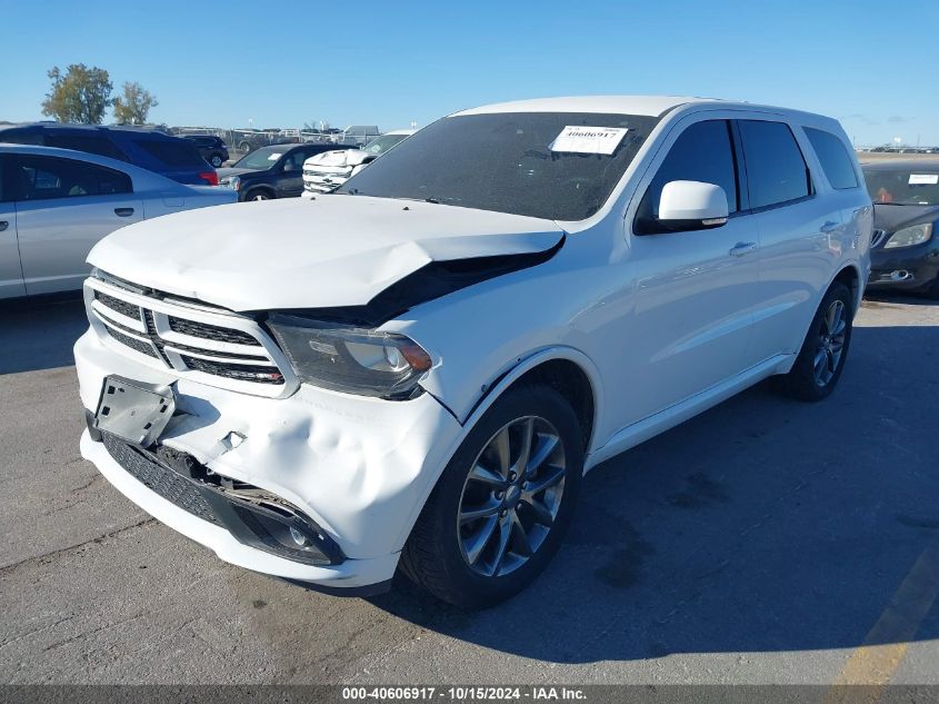 2017 Dodge Durango Gt Awd VIN: 1C4RDJDG1HC623114 Lot: 40606917