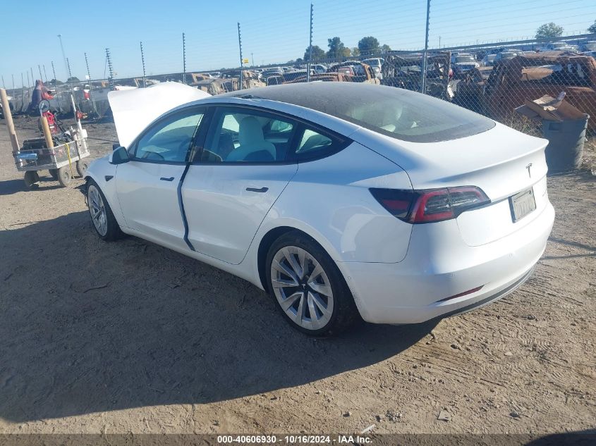 2022 Tesla Model 3 Long Range Dual Motor All-Wheel Drive VIN: 5YJ3E1EB3NF358510 Lot: 40606930