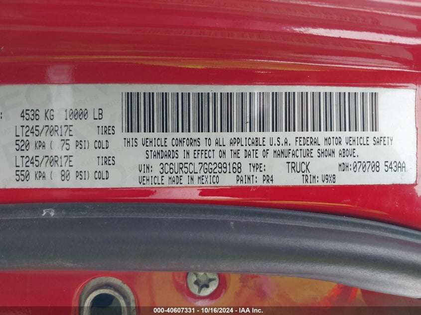 2016 RAM 2500 TRADESMAN - 3C6UR5CL7GG299168