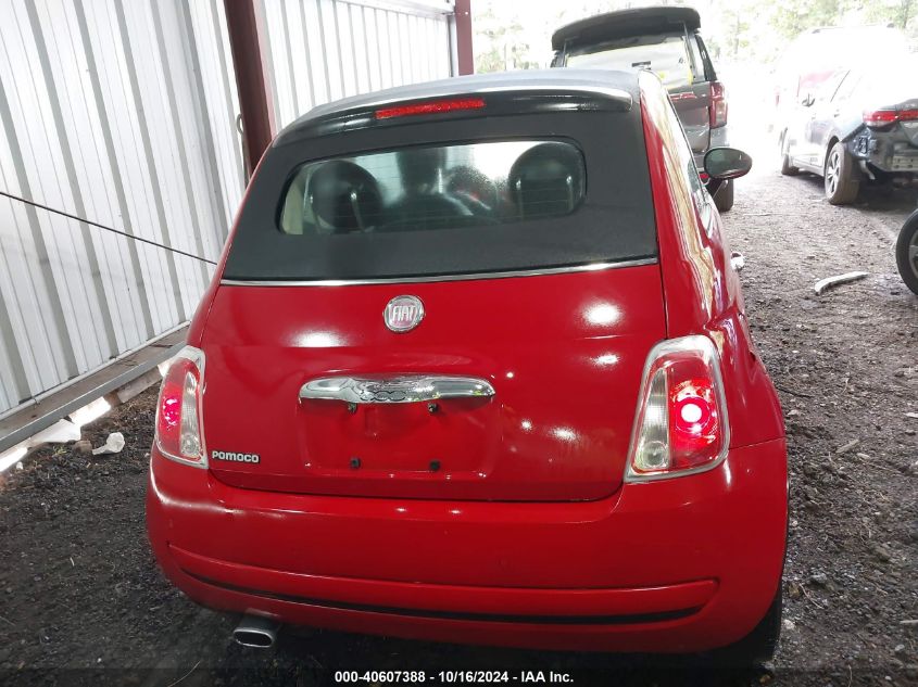 2015 Fiat 500C Pop VIN: 3C3CFFDR2FT501835 Lot: 40607388