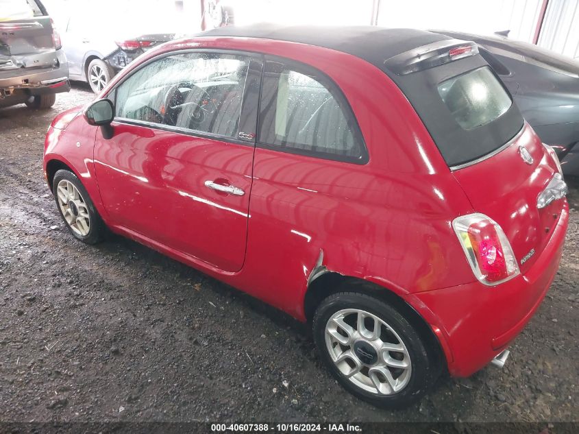 2015 Fiat 500C Pop VIN: 3C3CFFDR2FT501835 Lot: 40607388