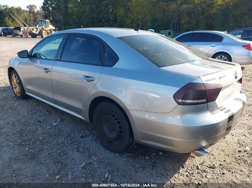 2012 Volkswagen Passat 2.5L S VIN: 1VWAP7A36CC039662 Lot: 40607584