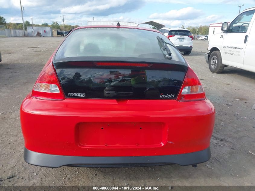 2002 Honda Insight Cvt VIN: JHMZE14762T001448 Lot: 40608044