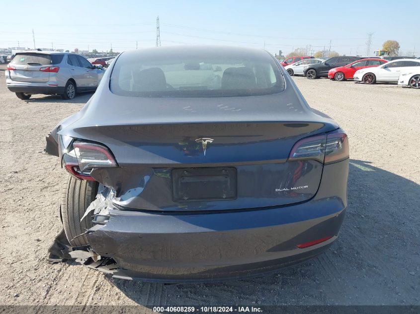 2022 Tesla Model 3 Long Range Dual Motor All-Wheel Drive VIN: 5YJ3E1EB0NF338344 Lot: 40608259