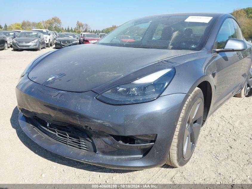 2022 Tesla Model 3 Long Range Dual Motor All-Wheel Drive VIN: 5YJ3E1EB0NF338344 Lot: 40608259