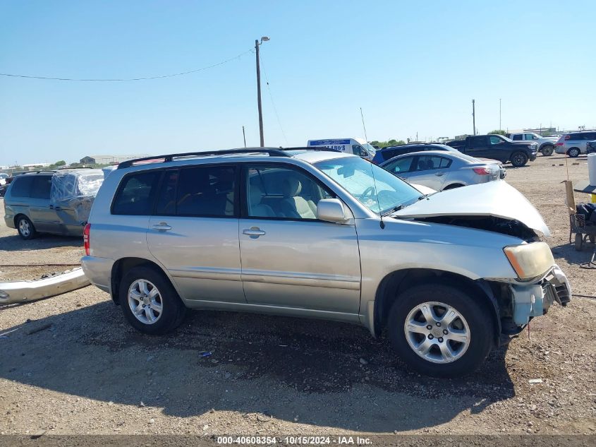 2003 Toyota Highlander V6 VIN: JTEGF21A430082458 Lot: 40608354