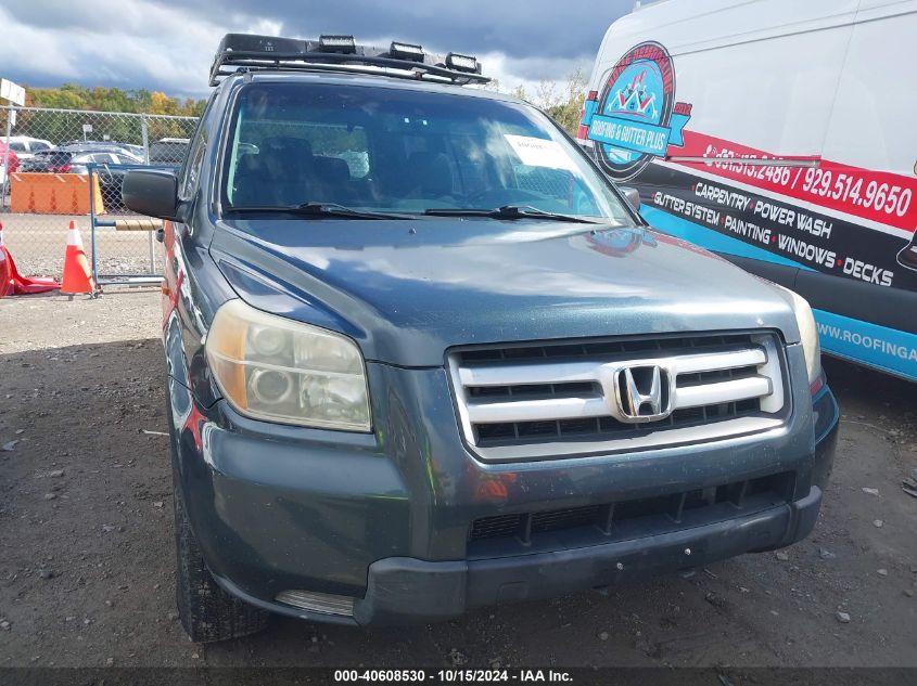 2006 Honda Pilot Lx VIN: 2HKYF18146H555579 Lot: 40608530