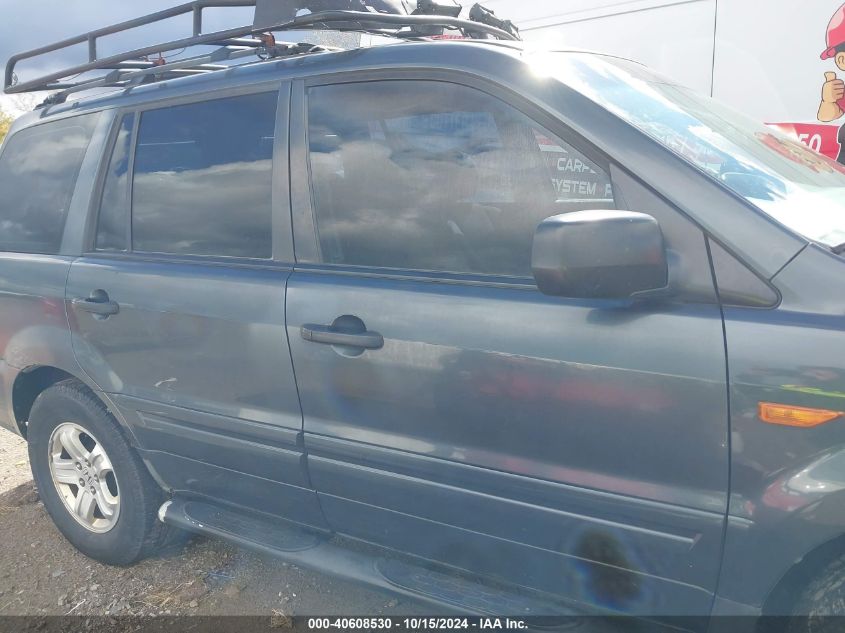 2006 Honda Pilot Lx VIN: 2HKYF18146H555579 Lot: 40608530