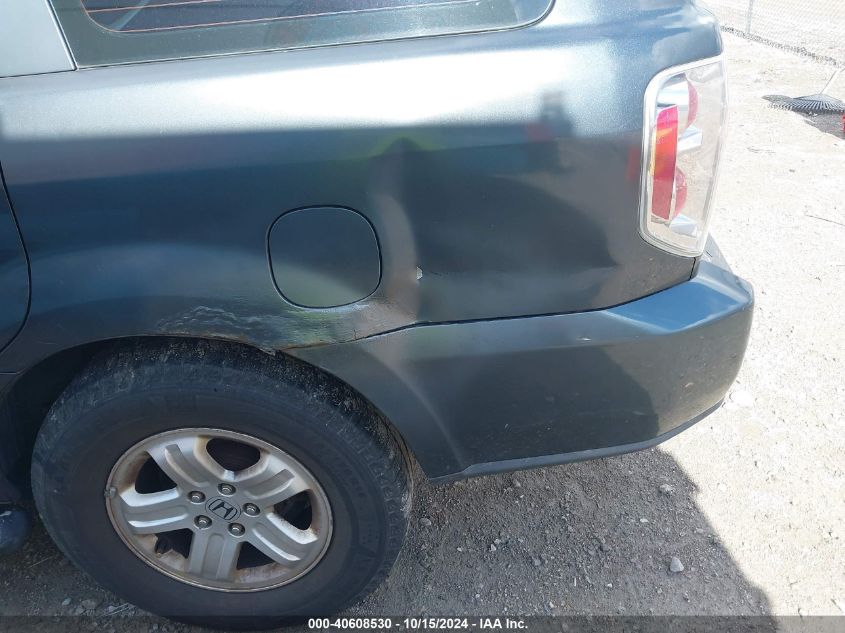 2006 Honda Pilot Lx VIN: 2HKYF18146H555579 Lot: 40608530