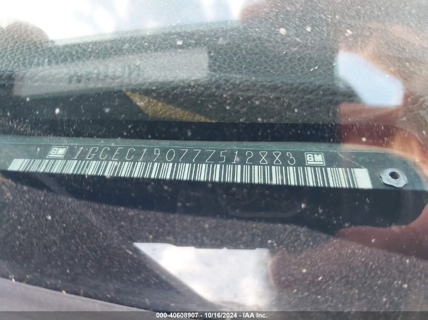 2007 Chevrolet Silverado 1500 Lt1 VIN: 1GCEC19077Z512883 Lot: 40608907