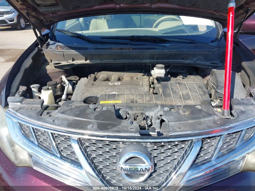 2013 Nissan Murano Sl VIN: JN8AZ1MU6DW203172 Lot: 40608919