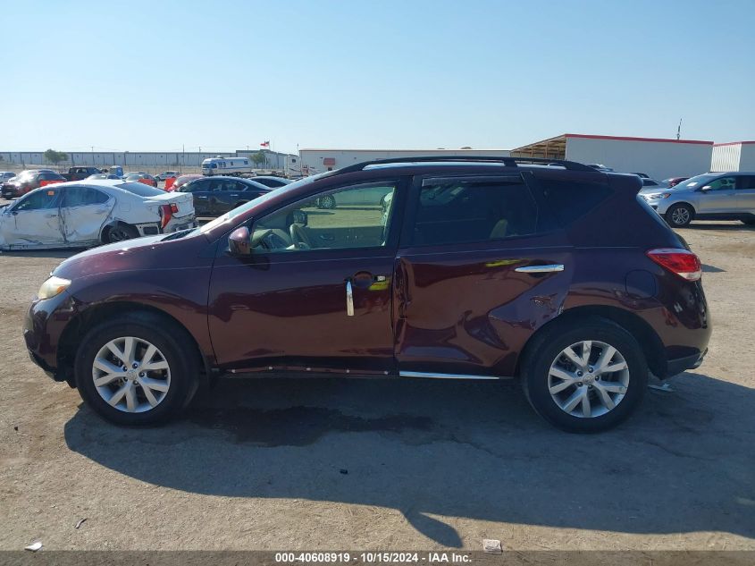 2013 Nissan Murano Sl VIN: JN8AZ1MU6DW203172 Lot: 40608919