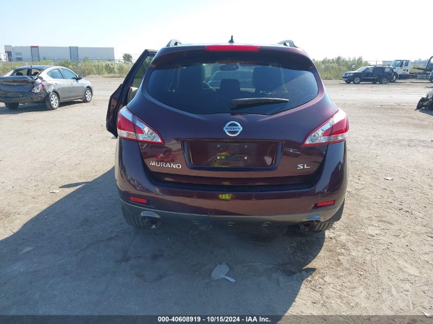 2013 Nissan Murano Sl VIN: JN8AZ1MU6DW203172 Lot: 40608919