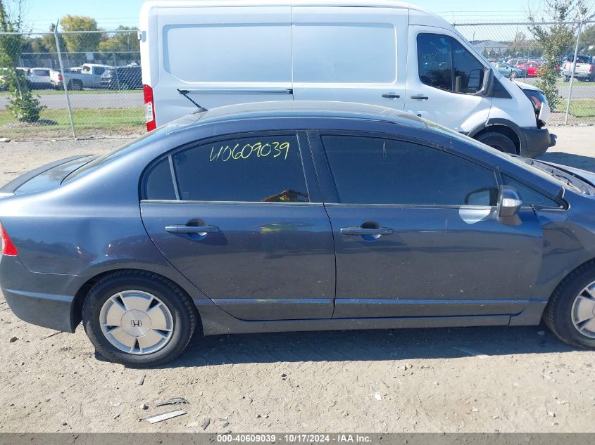 2008 Honda Civic Hybrid Hybrid VIN: JHMFA36228S018919 Lot: 40609039