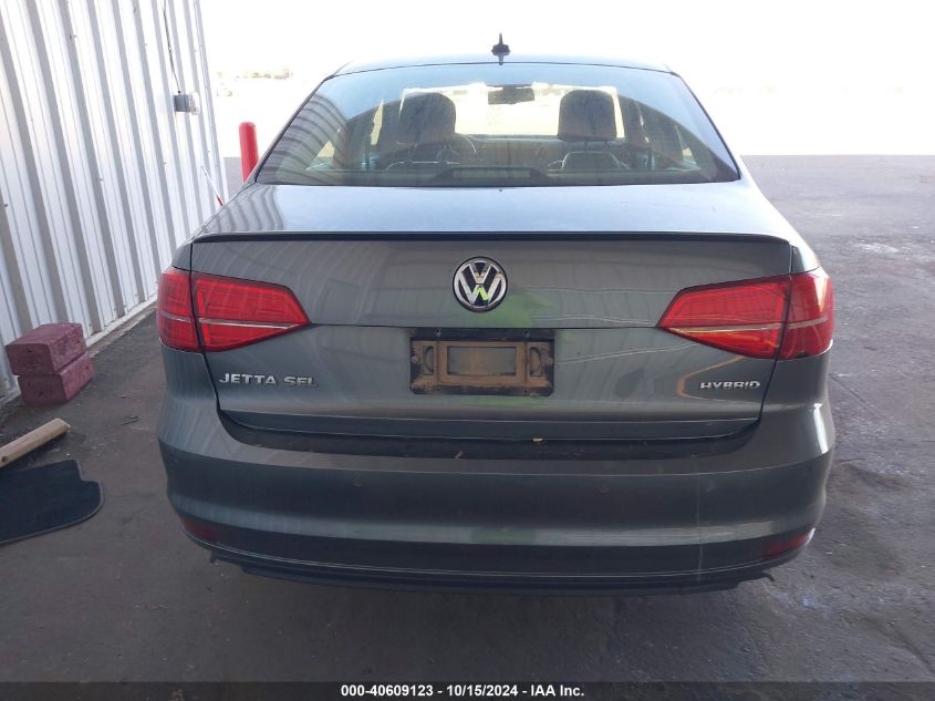 2015 Volkswagen Jetta Hybrid Sel Premium VIN: 3VW637AJ8FM320770 Lot: 40609123