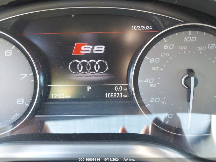 2014 Audi S8 4.0T VIN: WAUD2AFD9EN004342 Lot: 40609336