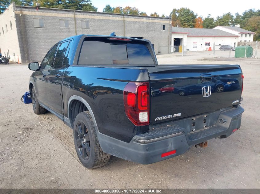 2017 Honda Ridgeline Black Edition VIN: 5FPYK3F87HB011769 Lot: 40609350