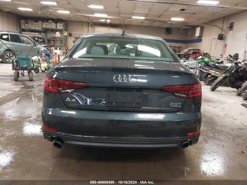 2018 Audi A4 2.0T Premium/2.0T Tech Premium VIN: WAUDNAF49JA131598 Lot: 40609490