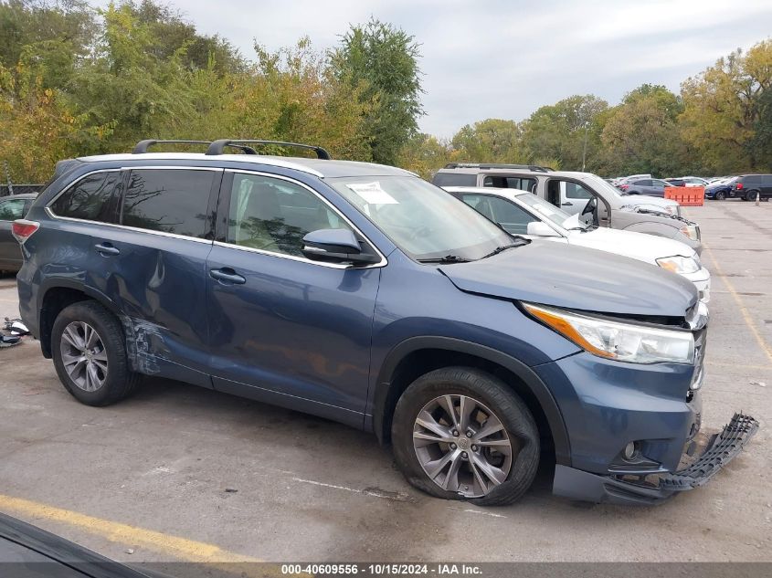 2015 Toyota Highlander Xle V6 VIN: 5TDJKRFH6FS087246 Lot: 40609556