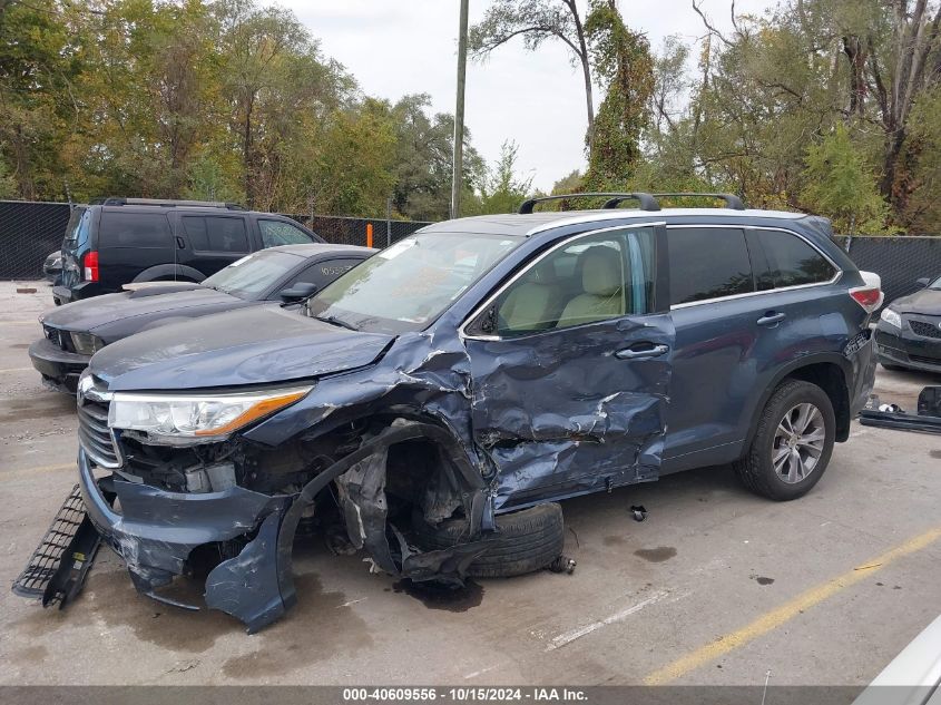 2015 Toyota Highlander Xle V6 VIN: 5TDJKRFH6FS087246 Lot: 40609556