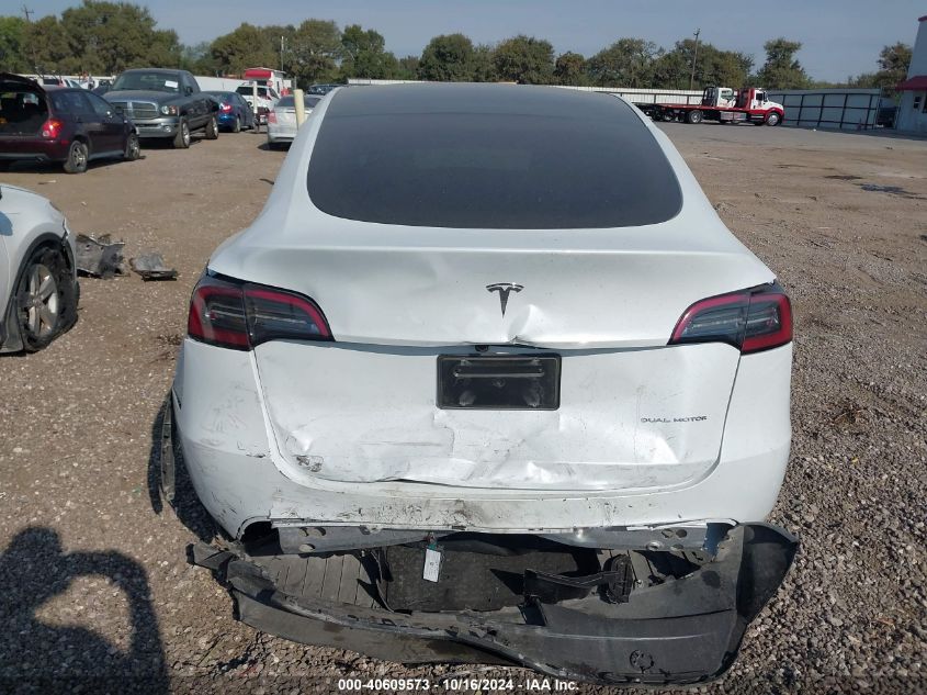 2023 Tesla Model Y Awd/Long Range Dual Motor All-Wheel Drive VIN: 7SAYGDEE2PA155705 Lot: 40609573