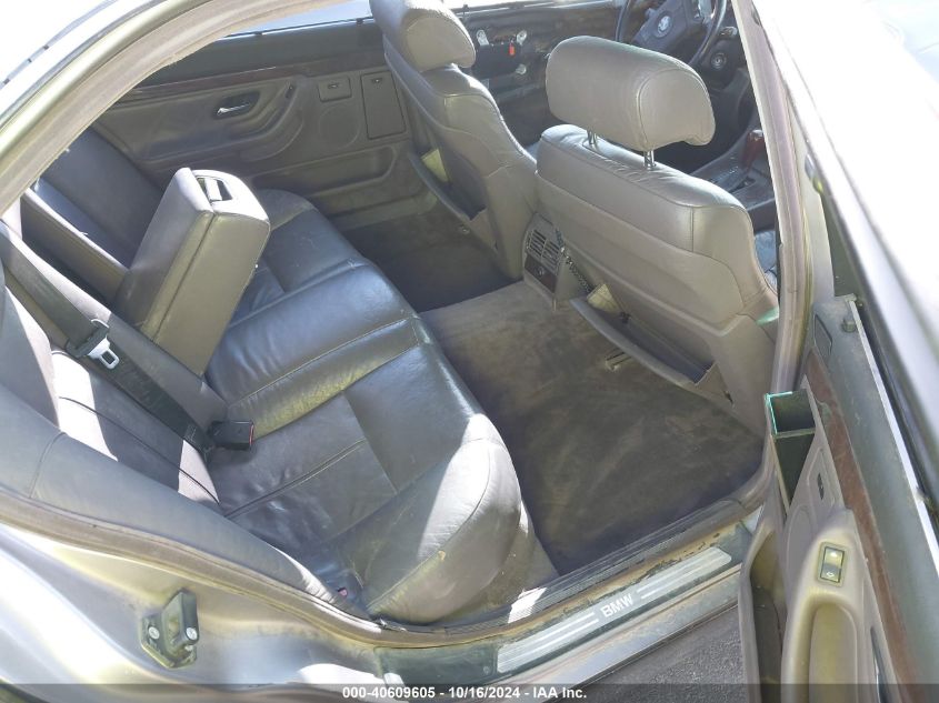 1997 BMW 740Il VIN: WBAGJ8329VDM03706 Lot: 40609605