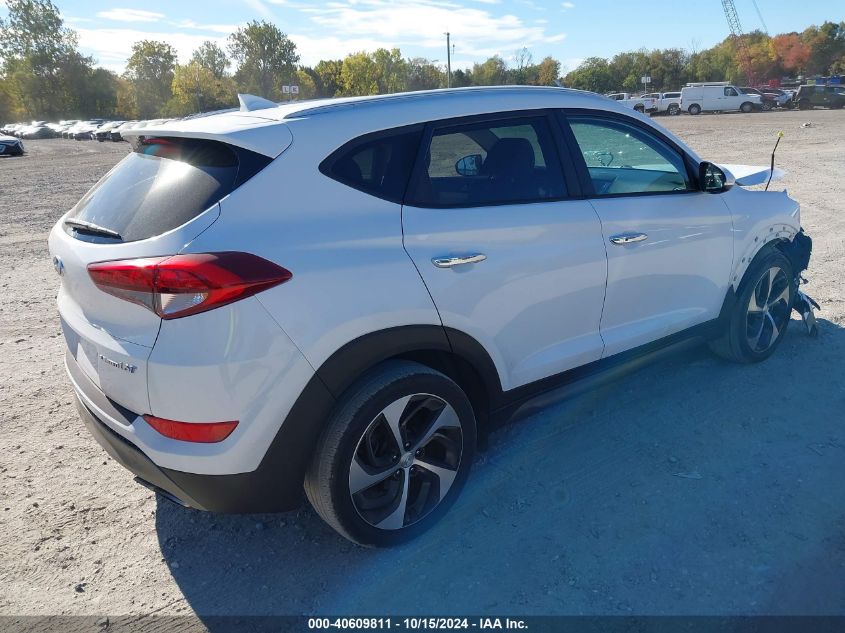 2016 Hyundai Tucson Limited VIN: KM8J33A24GU098591 Lot: 40609811