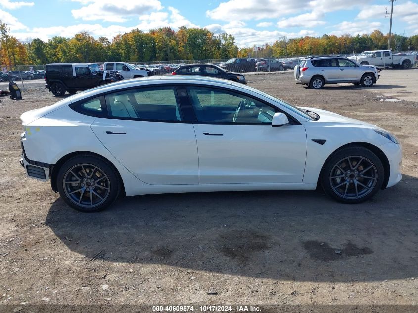 2021 Tesla Model 3 Standard Range Plus Rear-Wheel Drive VIN: 5YJ3E1EA1MF096718 Lot: 40609874