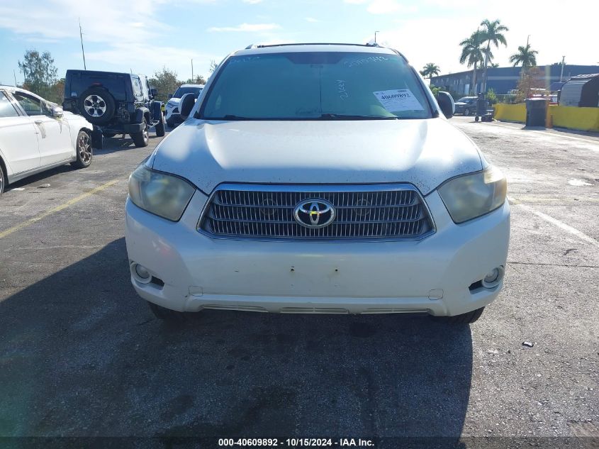 2008 Toyota Highlander Hybrid Limited VIN: JTEEW44A982010942 Lot: 40609892