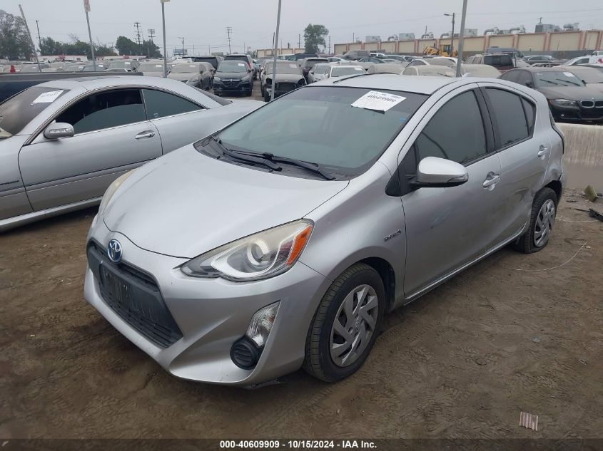Vin: jtdkdtb37f1107622, lot: 41098918, toyota prius c one 20152