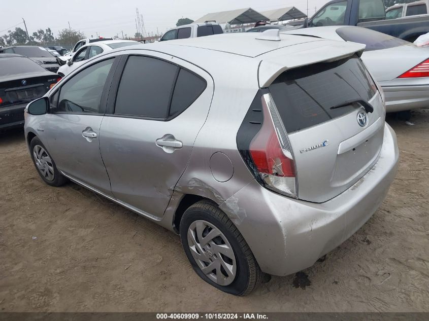 Vin: jtdkdtb37f1107622, lot: 41098918, toyota prius c one 20153