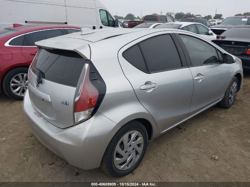 Vin: jtdkdtb37f1107622, lot: 41098918, toyota prius c one 20154
