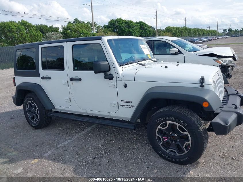 2014 Jeep Wrangler Unlimited Sport VIN: 1C4BJWDG2EL155011 Lot: 40610025