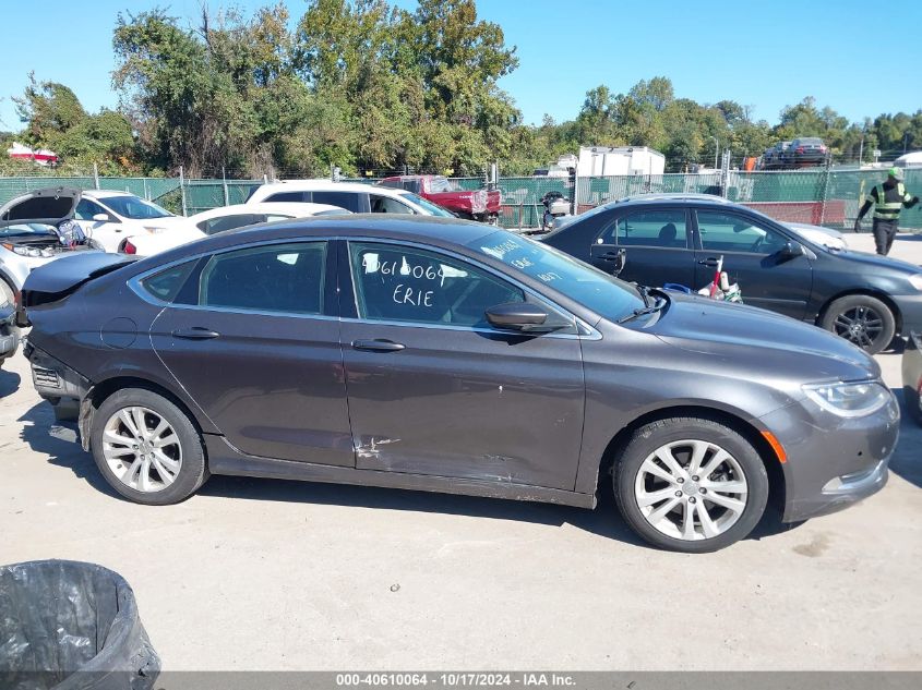 2015 Chrysler 200 Limited VIN: 1C3CCCAB0FN602211 Lot: 40610064