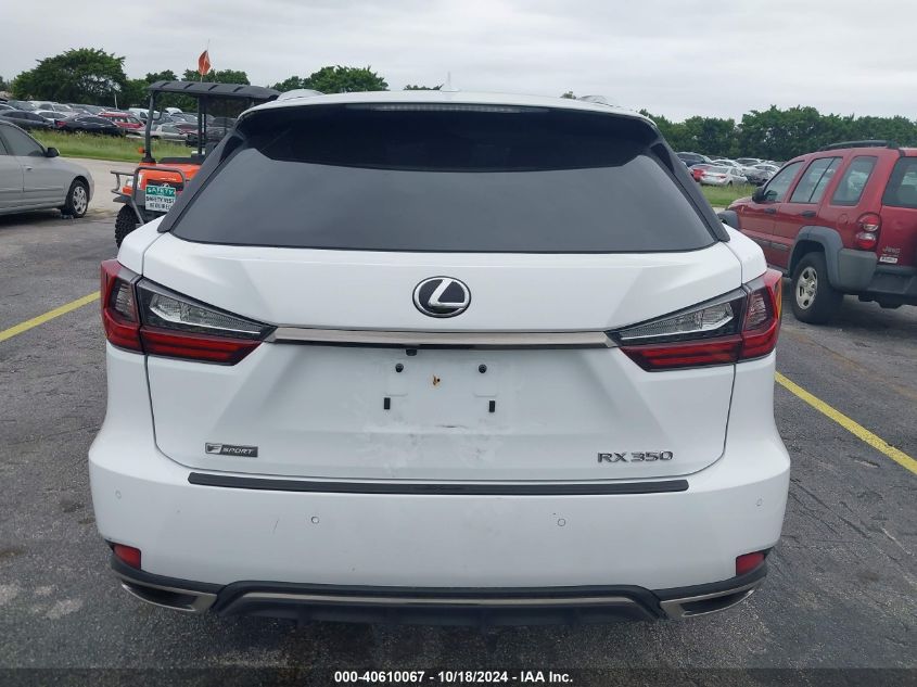 2022 Lexus Rx 350 F Sport Handling VIN: 2T2YZMDA9NC345913 Lot: 40610067