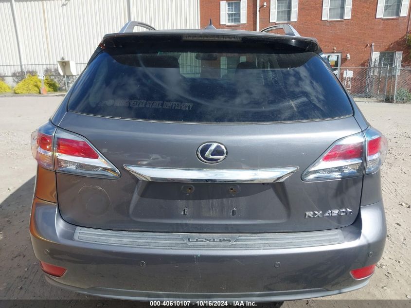 2013 Lexus Rx 450H VIN: JTJBC1BA8D2060207 Lot: 40610107